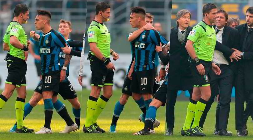 Lautaro espulso al 94', caos nel finale di Inter-Cagliari