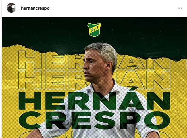Crespo è il nuovo allenatore del Defensa Y Justicia