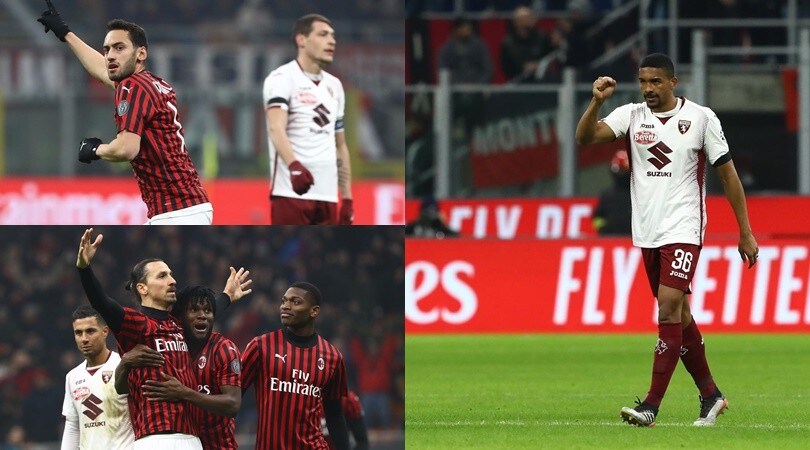 Bremer non basta al Torino, Calhanoglu-Ibrahimovic lanciano il Milan