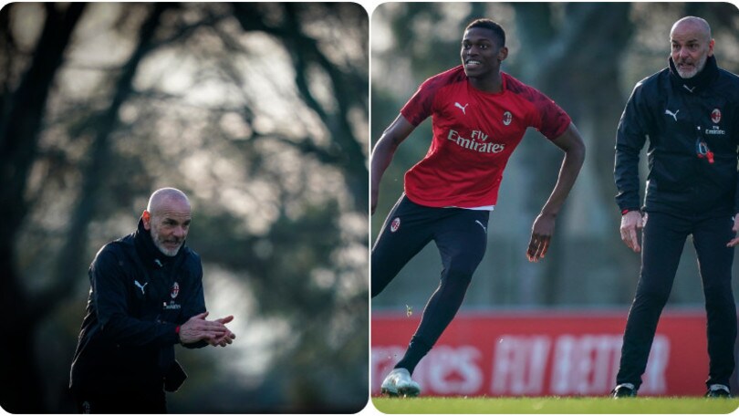 Il Milan prepara la sfida al Verona sotto gli occhi di Pioli