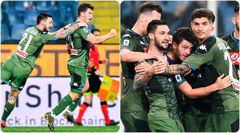 Napoli, Demme e Mertens regalano la vittoria a Gattuso sulla Sampdoria. Ma che perla di Quagliarella!