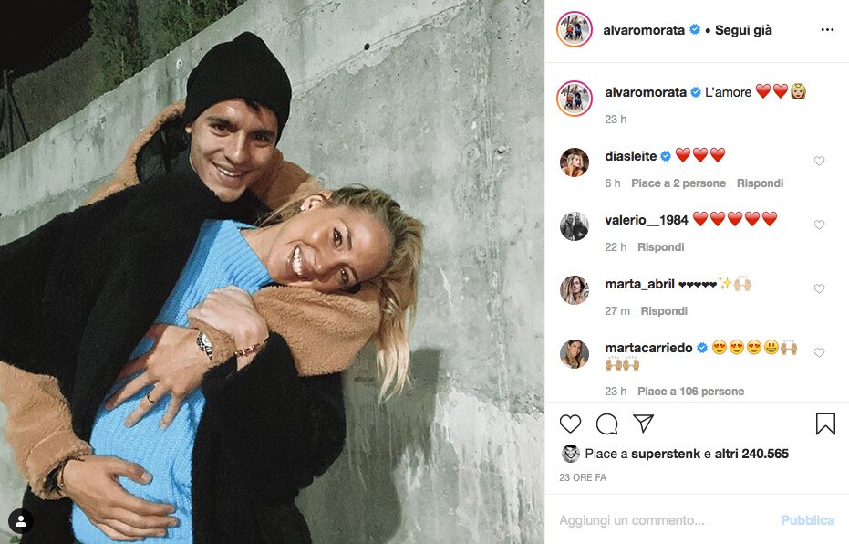 Morata e Alice, l'amore e un nuovo bebè in arrivo?