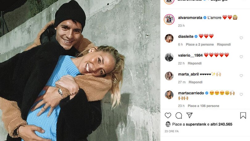 Morata e Alice, l'amore e un nuovo bebè in arrivo?