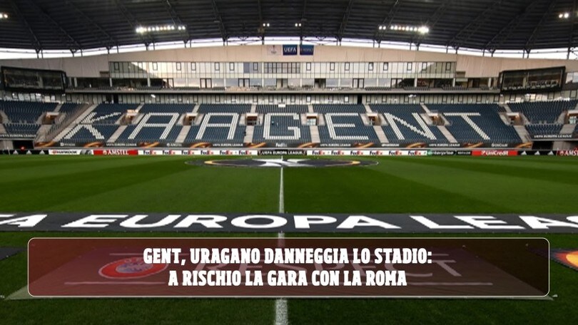 Gent, l'uragano Ciara danneggia lo stadio: a rischio la gara con la Roma?