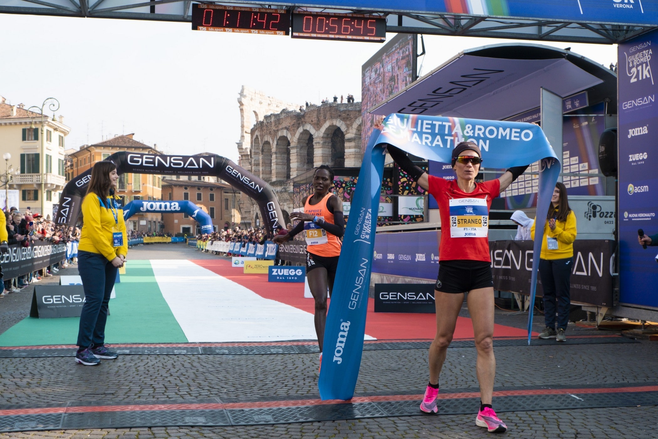 Gensan Giulietta&Romeo Half Marathon, Valeria Straneo è la regina di Verona