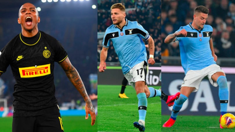 Primo gol di Young con l'Inter, ribaltone Lazio con Immobile e Milinkovic
