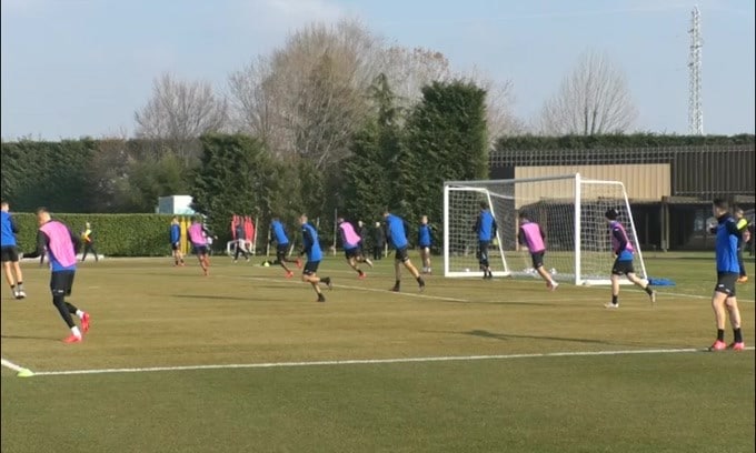 Atalanta, partitella prima della Champions