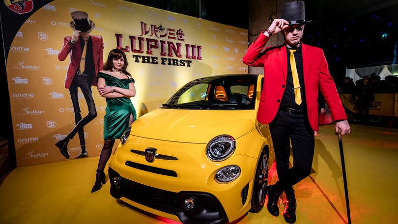 Fiat 500 Abarth 595: il giallo che piace a Lupin III