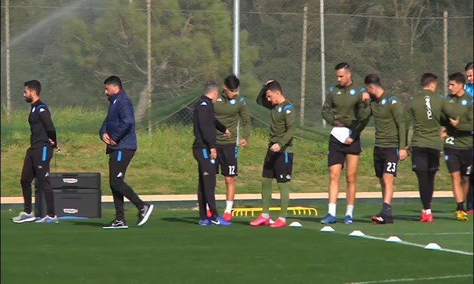 Il Napoli prepara la sfida al Barcellona