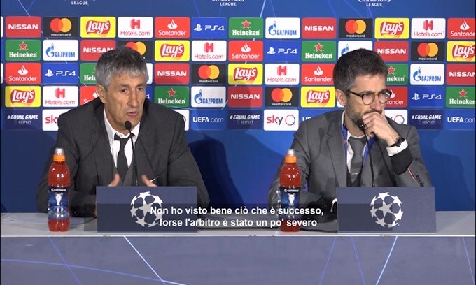 Setien: "Vidal? seconda ammonizione eccessiva"
