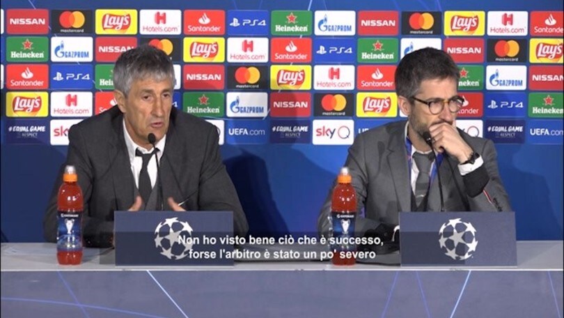 Setien: "Vidal? seconda ammonizione eccessiva"
