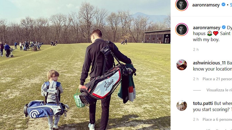 Juve, relax in famiglia per Ramsey