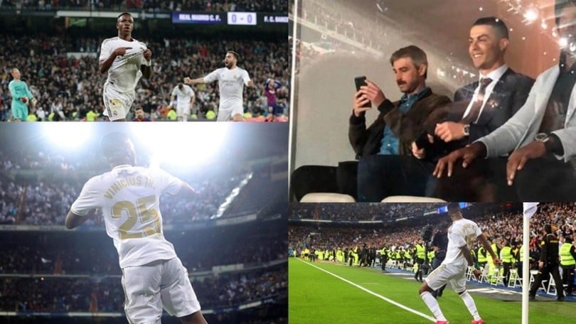 Vinicius jr trascina il Real ed esulta col "Siuu" davanti a Cristiano Ronaldo