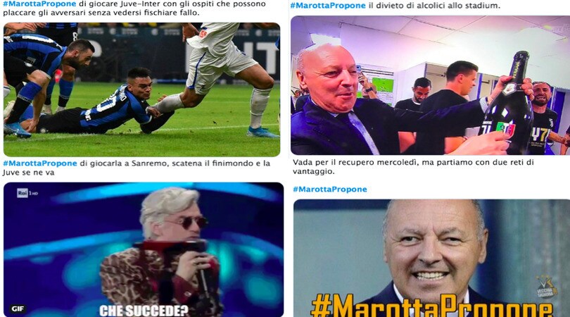 Caos Serie A, sui social impazza l'hashtag #Marottapropone