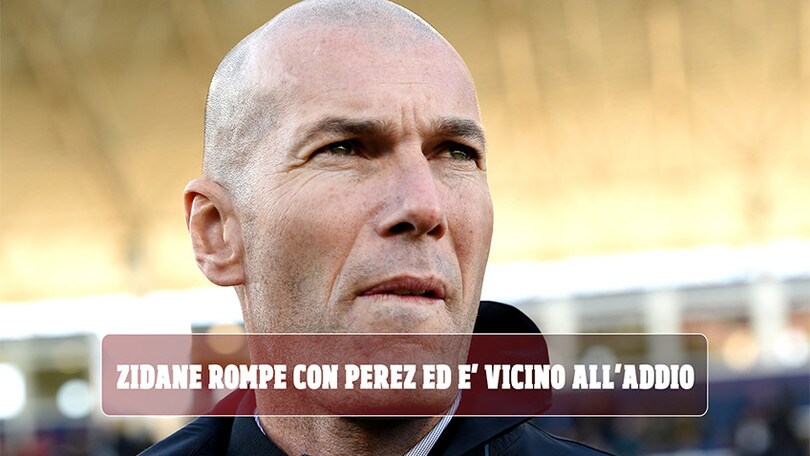 "Bufera Real Madrid, Zidane rompe con Perez ed è vicino all'addio"