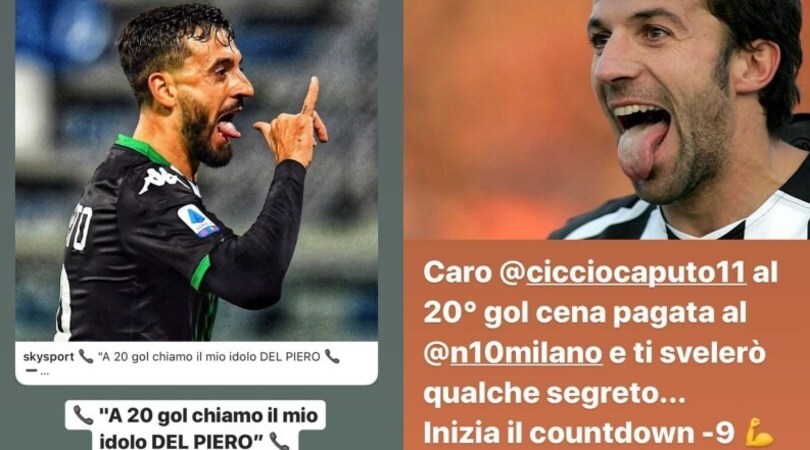 Caputo-Del Piero, il curioso siparietto sui social