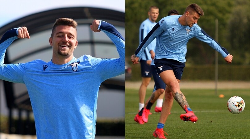 Lazio. guarda che Milinkovic-Savic: fa vedere i muscoli e affina la mira
