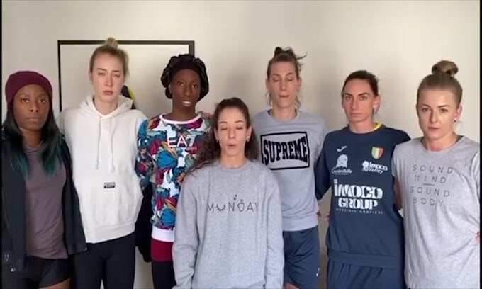 Conegliano Volley in coro: "Lo sport è un modo per uscire dalle difficoltà"