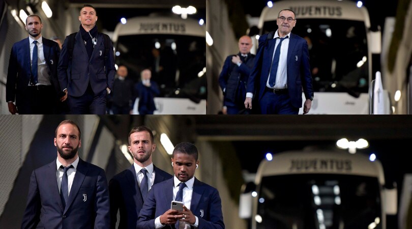 Juve-Inter: l'arrivo dei bianconeri allo Stadium