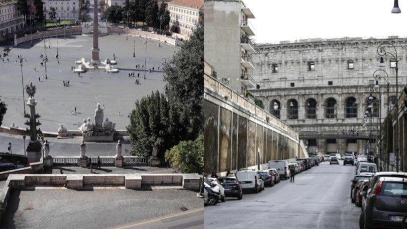 Roma deserta per il Coronavirus dopo il decreto