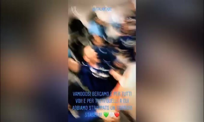 Atalanta, grande festa tra spogliatoio e pullman