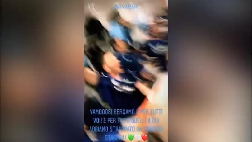 Atalanta, grande festa tra spogliatoio e pullman