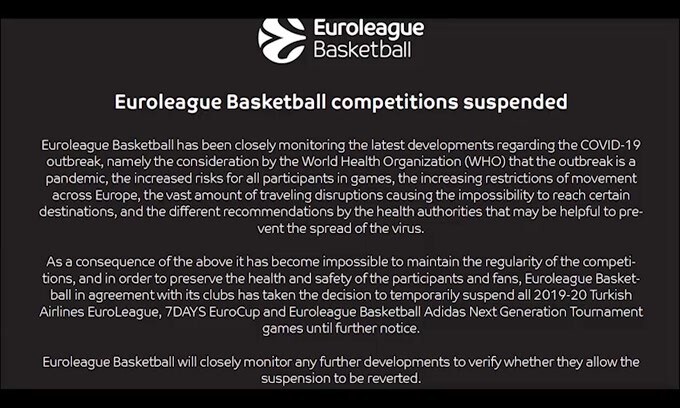 Basket, stop a Eurolega ed Eurocup
