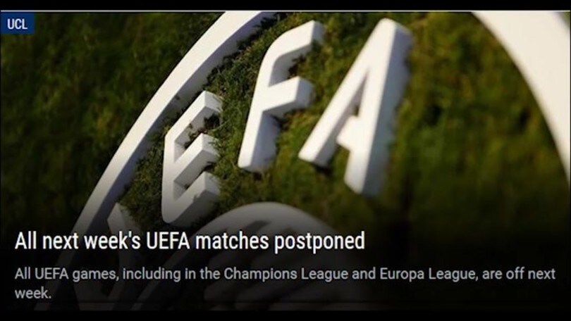 Ufficiale: stop a Champions ed Europa League