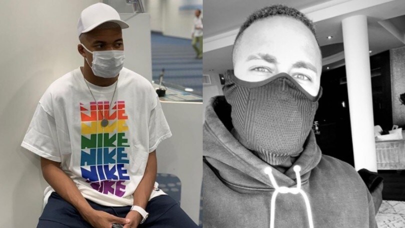 Mbappé e Neymar in isolamento con la mascherina per il Coronavirus