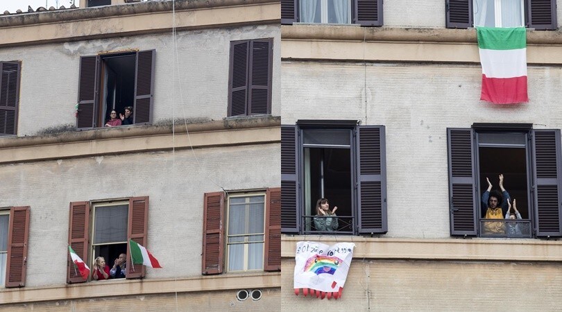 Coronavirus, a Roma impazza il flash mob