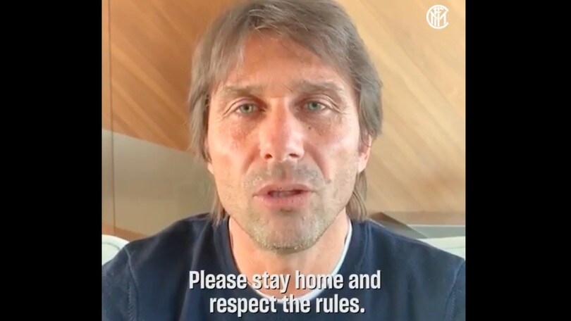 Inter, il messaggio di Conte per il Coronavirus: "Restiamo a casa"