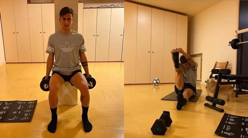 Juve, Dybala si allena duramente a casa: "Continuate a sorridere"