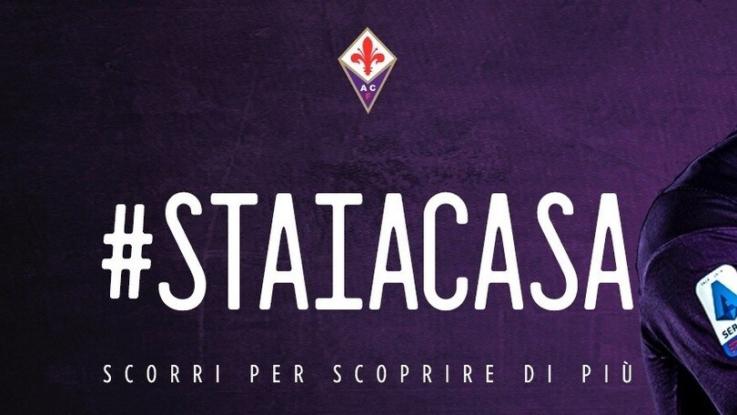 Coronavirus, campagna social della Fiorentina: ecco #StaiACasa