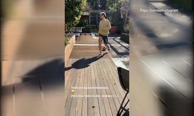 Allenamento a casa per Papu Gomez