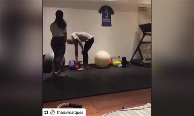 Napoli, Allan si allena a casa