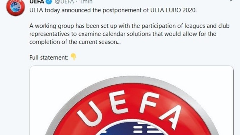 Euro 2020 rinviato all'anno prossimo
