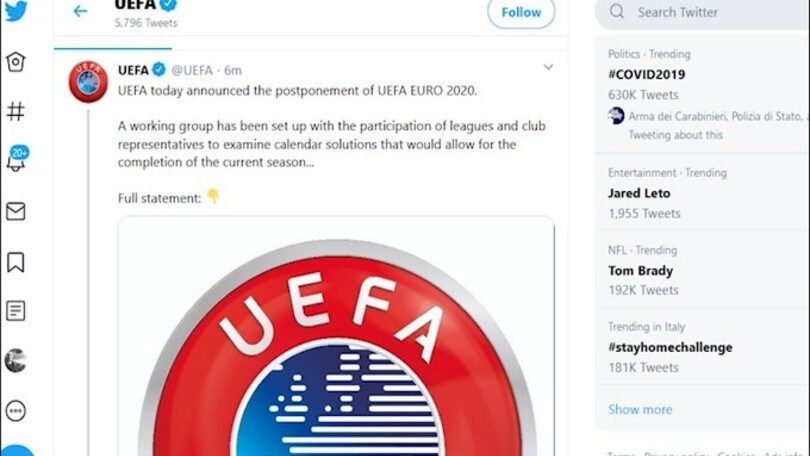 Uefa, Champions ed Europa League: finali a giugno?