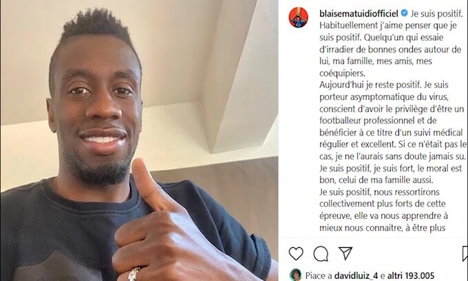 Coronavirus, Matuidi ringrazia per il sostegno dei tifosi