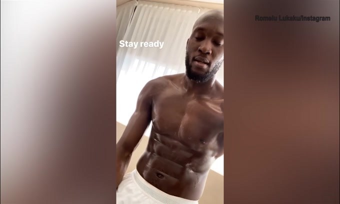 Inter, Lukaku suda con la cylcette