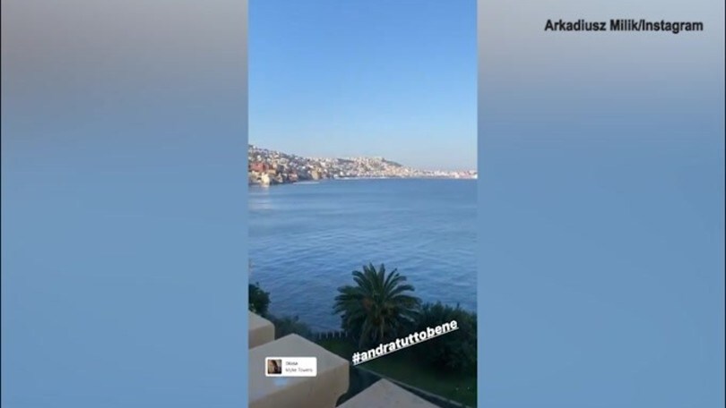 Napoli, cyclette con vista mare per Milik