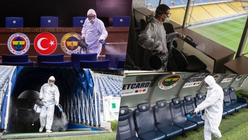 Coronavirus, in Turchia stadi disinfettati con lo spray