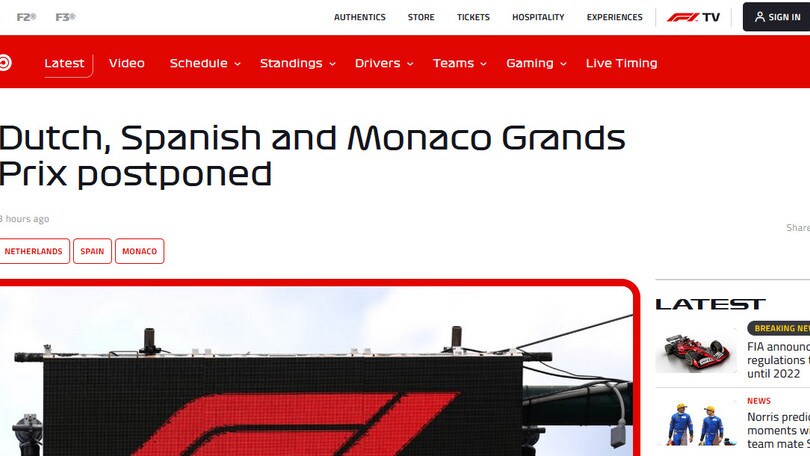F1, stop a 3 gp europei: si parte a giugno da Baku