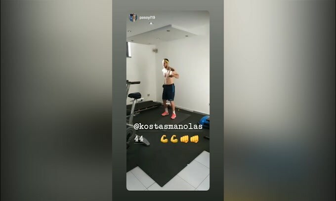 Manolas, sollevamento pesi e tapis roulant