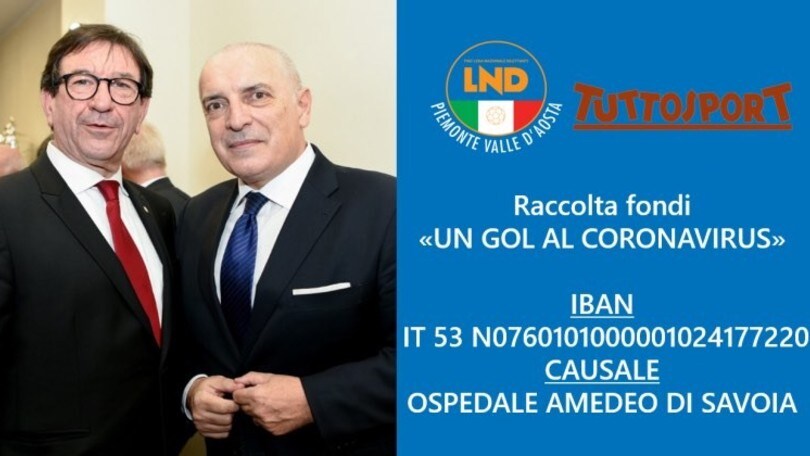 "Un gol al Coronavirus", l'Lnd Piemonte/Valle d'Aosta aderisce a raccolta fondi promossa da Xavier Jacobelli