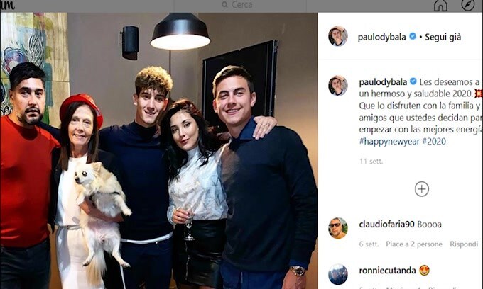 Coronavirus, la famiglia di Dybala in ospedale