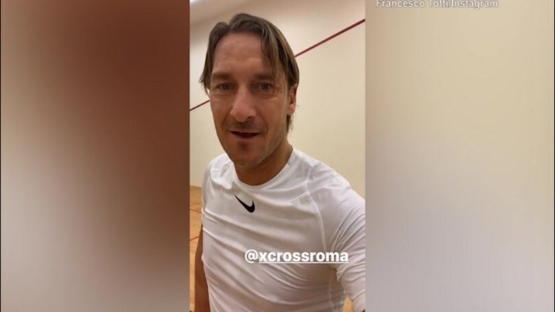 Totti, l'allenamento è faticoso!