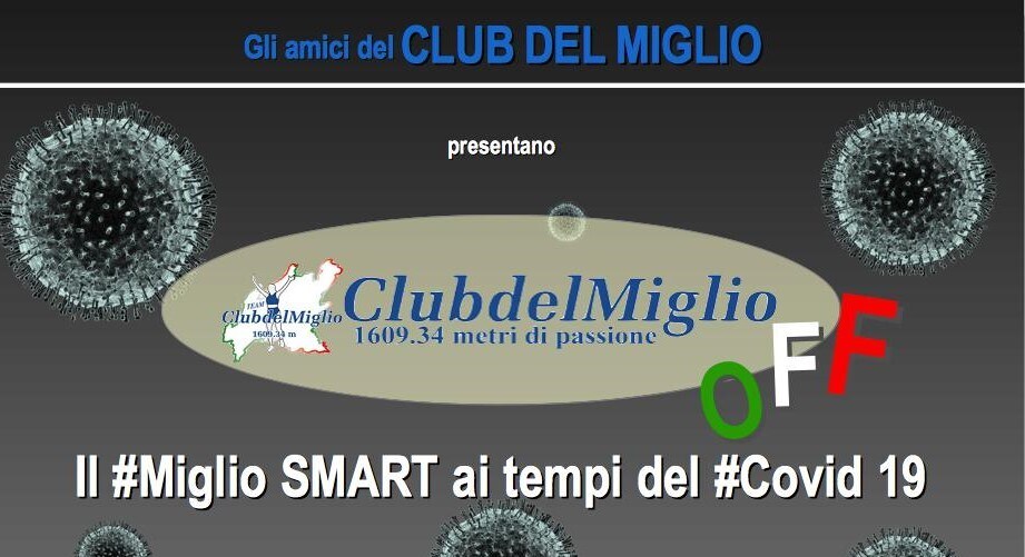 Sabato 28 marzo c’è ‘Il #Miglio SMART ai tempi del #Covid 19”