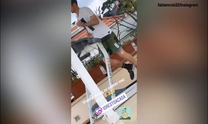 Quarantena, Fabian Ruiz tra allenamenti e cucina