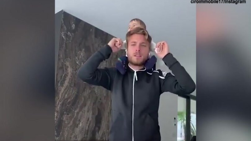 Lazio, Immobile e gli allenamenti con il figlio