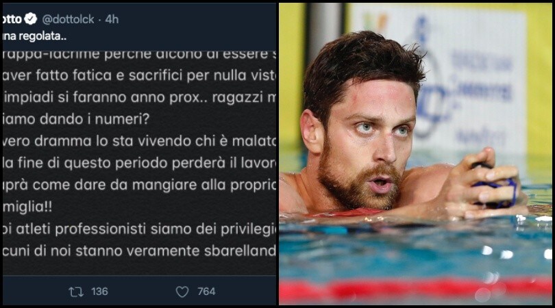 Dotto, lo sfogo su Twitter: "Olimpiadi rinviate? Certi colleghi sbarellano"